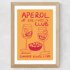 Aperol & Olives Club Wide Oak Frame
