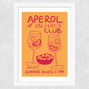 Aperol & Olives Club Wide White Frame
