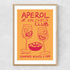 Aperol & Olives Club Narrow Oak Frame