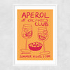 Aperol & Olives Club Narrow White Frame