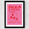 Pizza & Beer Club Wide Black Frame
