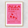 Pizza & Beer Club Narrow Oak Frame