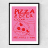 Pizza & Beer Club Narrow Black Frame