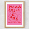 Pizza & Beer Club Wide Oak Frame