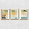 Alive Triptych Medium Oak Frame