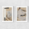 Reunion Diptych Narrow White Frame