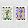 Coastal Charm And Seashell Diptych