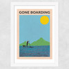 Gone Boarding Wide White Frame
