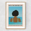 Into the Water I Go Narrow Oak Frame