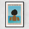 Into the Water I Go Narrow Black Frame