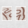 Abstract Fuzz Diptych Unframed Print