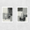 Monochrome Blocks Diptych Unframed Print