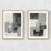 Monochrome Blocks Diptych