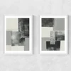 Monochrome Blocks Diptych