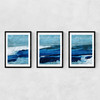 Arctic Landscape Triptych Narrow Black Frame