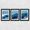 Arctic Landscape Triptych Wide Black Frame