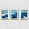Arctic Landscape Triptych Narrow Oak Frame