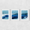 Arctic Landscape Triptych Wide White Frame