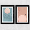 Fly Away Diptych Wide Black Frame