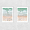 Aerial Beach Diptych Unframed Print