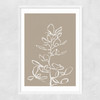 Elegant Branch Narrow White Frame