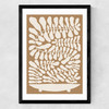 One Hundred Leaved Plant VII Brown Medium Black Frame