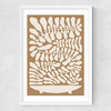 One Hundred Leaved Plant VII Brown Medium White Frame