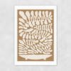 One Hundred Leaved Plant VII Brown Unframed Print