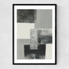 Monochrome Blocks II Narrow Black Frame