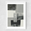 Monochrome Blocks II Medium White Frame