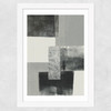 Monochrome Blocks II Wide White Frame