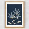 Three Flowers Wide Oak Frame