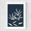 Three Flowers Medium White Frame