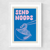 Send Noods - Blue Medium White Frame