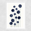 Water Flowers Narrow White Frame