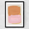 Abstract Brush Strokes 121 Medium Black Frame