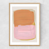 Abstract Brush Strokes 121 Narrow Oak Frame