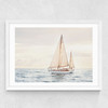 Sailboat Medium White Frame
