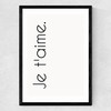 Je Taime Medium Black Frame