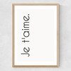 Je Taime Medium Oak Frame