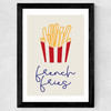 French Fries Wide Black Frame