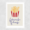 French Fries Narrow White Frame