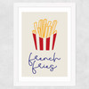 French Fries Wide White Frame