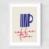 Coffee Time Medium White Frame