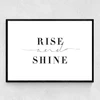 Rise and Shine by Honeymoon Hotel Narrow Black Frame