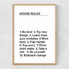 House Rules Narrow Oak Frame