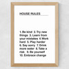 House Rules Wide Oak Frame