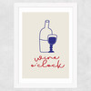 Wine O'Clock Wide White Frame