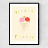 Gelato Please Narrow Black Frame