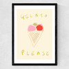 Gelato Please Medium Black Frame